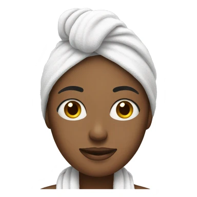 woman with towel on her head sticker