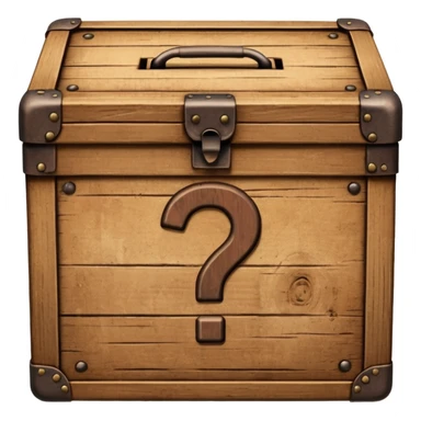 Box with question mark sticker