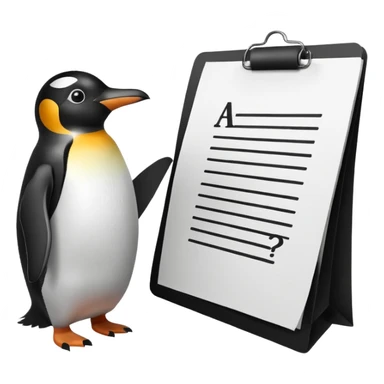 question, penguin sticker