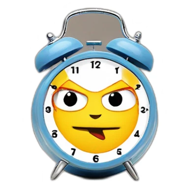 Funny superheroes modern alarm clock for kids sticker