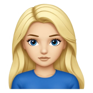 Blauer Ozean Lamborghini mit sehr lamgem blondhaarigem Mädchen und latina make up  sticker