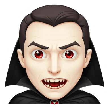 Vampire – Pale figure with fangs and cape sticker