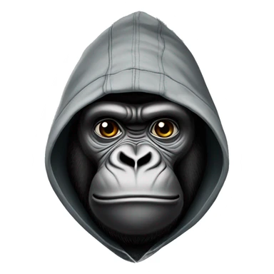 A gorilla wearing a hoodie sticker