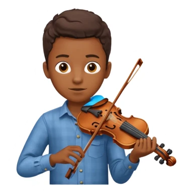 black boy playing violin sticker