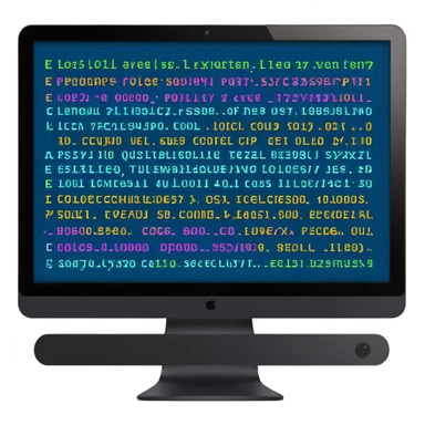 computador com codigo de programação a aparecer no ecra sticker