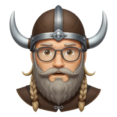 Glasses-Wearing wild viking büdt sticker