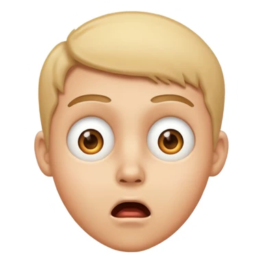 Shocked face sticker