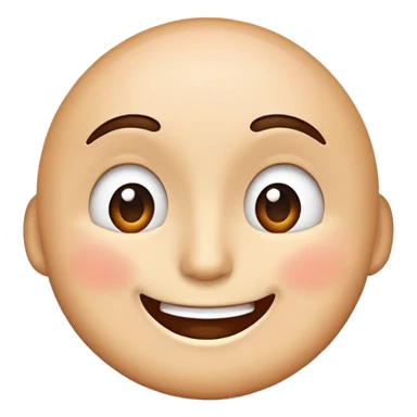 Happy face  with an unimpressed look sticker