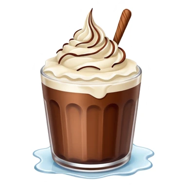 Ice Cacao with whipping cream  sticker