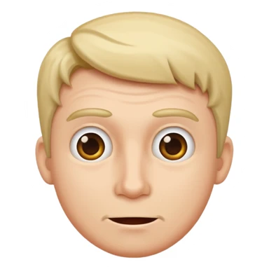 A man with funny face sticker