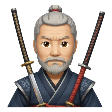 Elder samurai with beard polishing blade

































 sticker