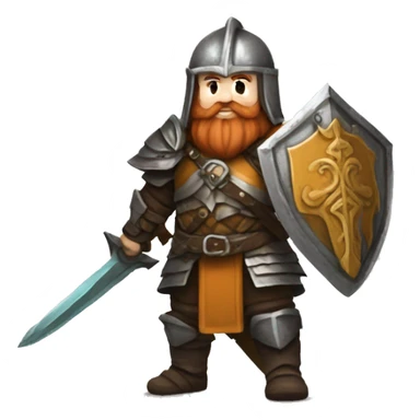 dwarven rune knight with a greatsword sticker