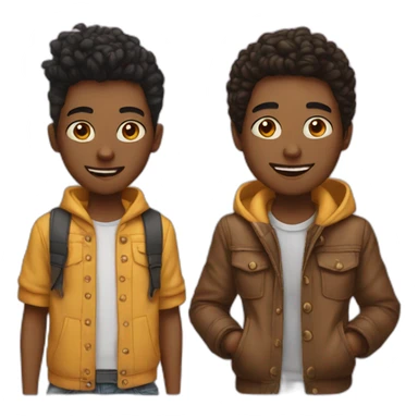 Cool Boy and girl bestfriend  sticker