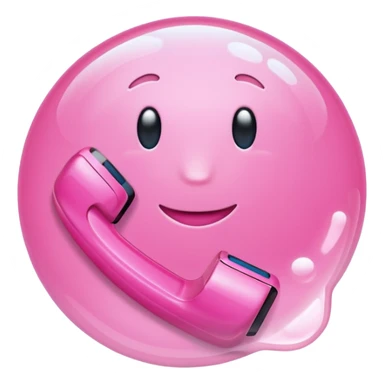 pink phone call caller id bubble sticker