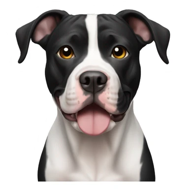 Black and white American pit bull sticker