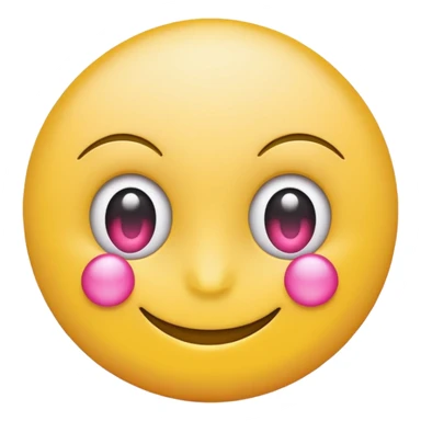smiling yellow round emoji with pink money signs as eyes sticker