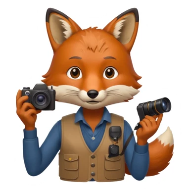 photographer fox sticker