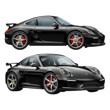porsche black sticker