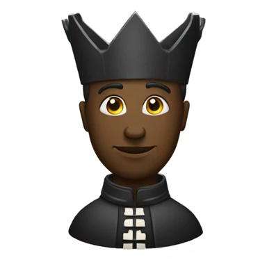 black bishop chess piece sticker