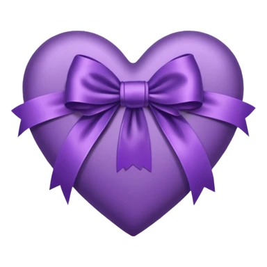 purple heart with a ribbon sticker