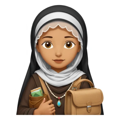 Woman + veil + satchel,Desert Nomads. sticker