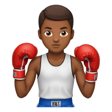athlete in boxing gloves sticker