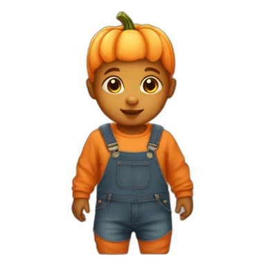 Baby light skin disguised as a pumpkin sticker