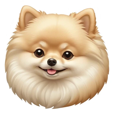 Meme-Worthy Cute Sleeping Cream Pomeranian Portrait Emoji, Head resting peacefully with a contented smile, showcasing a delightfully compact build and a luxuriously soft, fluffy cream Fur, eyes shut in a serene nap, Simplified yet hilariously adorable features, highly detailed, glowing with a soft, drowsy light, high shine, relaxed and utterly lovable, stylized with an air of playful laziness, bright and heartwarming, soft glowing outline, capturing the essence of a comically sleepy companion, so meme-worthy it feels like it could instantly become the next viral sensation of adorable slumber! sticker