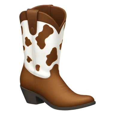 Brown cow girl boots sticker