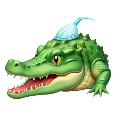 Crocodile has the flu sticker