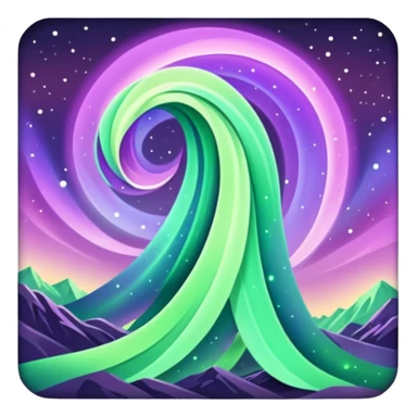 something that represents the aurora borealis sticker