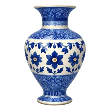 blue porcelain print  sticker