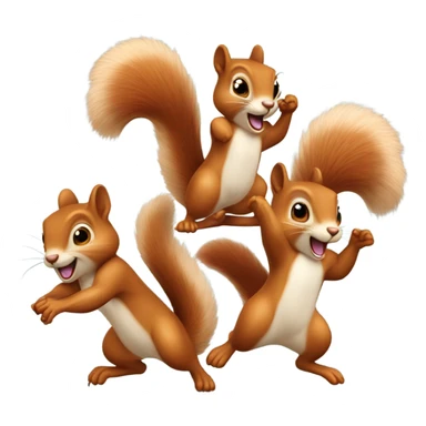 Bunch of running squirrels sticker