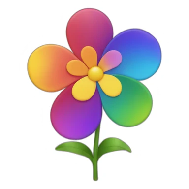 Murakami rainbow flower sticker