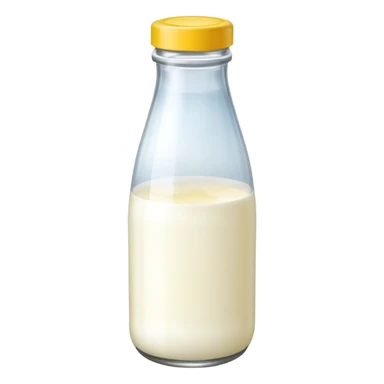 baby Milk bottle with yellow cap  sticker