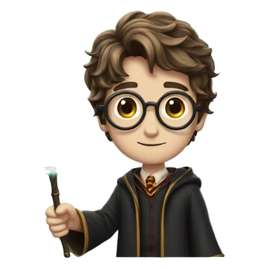Harry Potter with a magic wand sticker