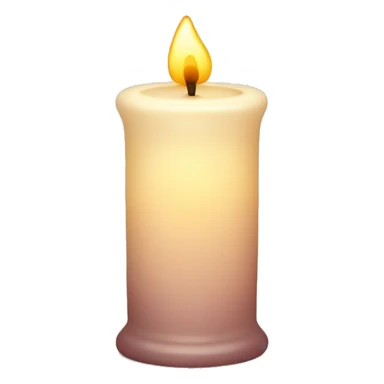 Candle in a powder-colored glass sticker