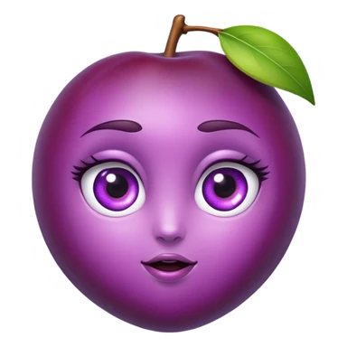 A female plum with eyes that is looking sweetly at you  sticker