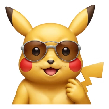 Pikachu qui enlève ses lunettes de soleil et fait un clin d'œil sticker