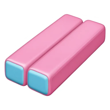 Pink stick of gum sticker