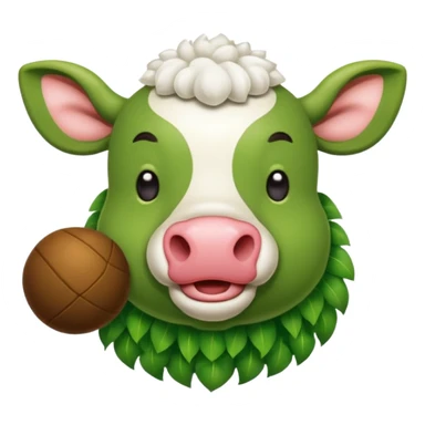 Vaca branca piscando e com língua pra fora sticker