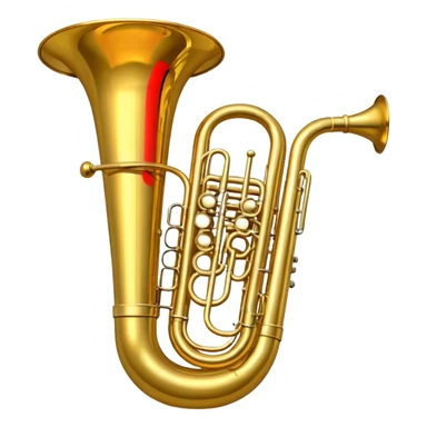 tuba, classic brass instrument sticker