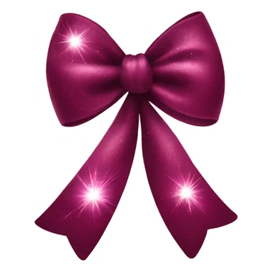burgundycolor bow with sparkles sticker