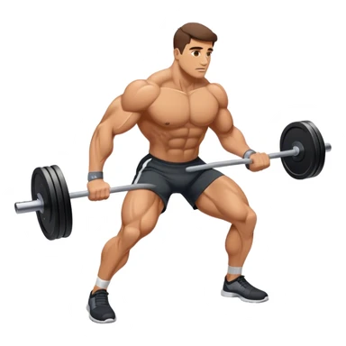 buff man weighted lunges sticker