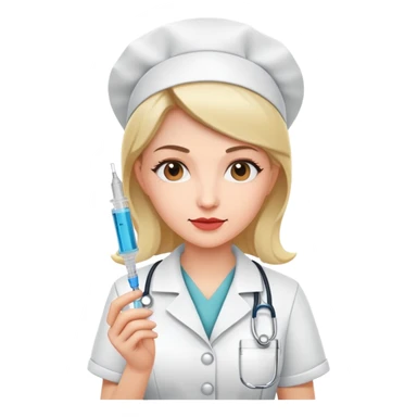 Enfermera con jeringa sticker