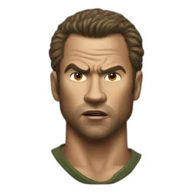 angry kirk lazarus tropic thunder realistic sticker