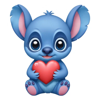 stitch saying thankyou with love  sticker
