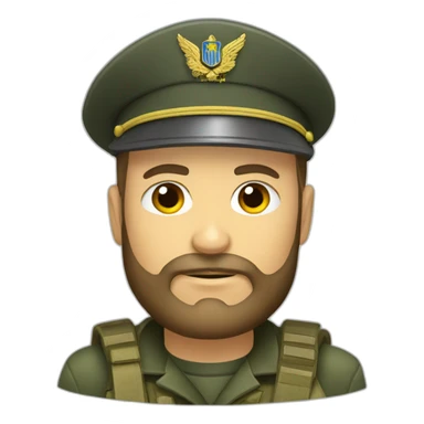 Bearded Ukrainian Armed Forces sergeant sticker