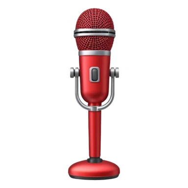 a real red microphone sticker