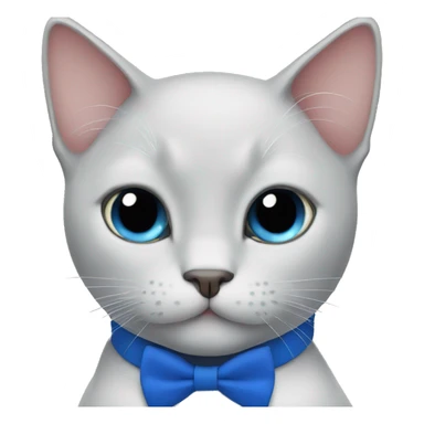 Black cat with blue bow tie collar sticker